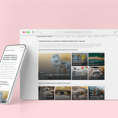 Vista previa de un blog moderno diseñado por Soulvi en versión móvil y escritorio