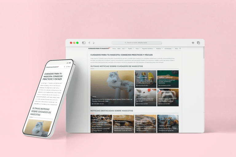Vista previa de un blog moderno diseñado por Soulvi en versión móvil y escritorio