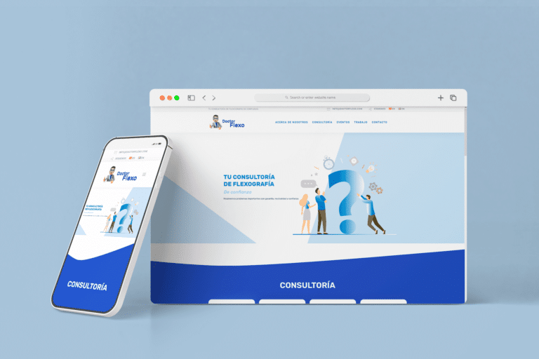 Ejemplo de página web empresarial moderna y responsive creada por Soulvi