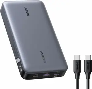 UGREEN Nexode Power Bank 145W 25000mAh, Cargador Portátil con Carga Rápida 140W con Pantalla, Batería Externa