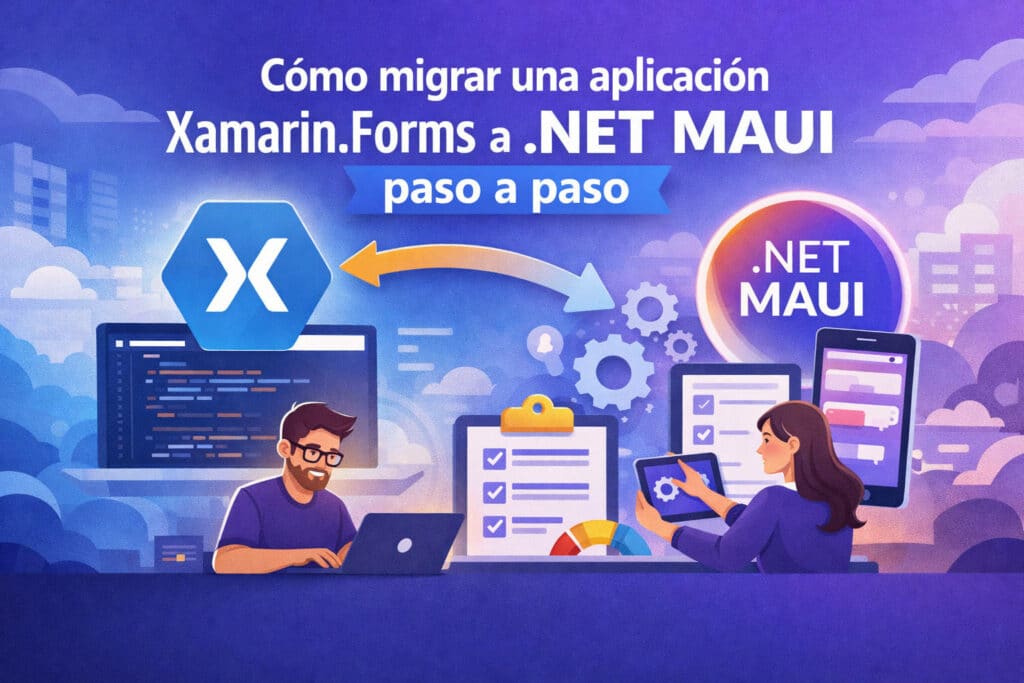 Migración de una aplicación Xamarin.Forms a .NET MAUI paso a paso en un entorno de desarrollo multiplataforma